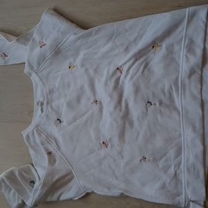 NWT Workshop  pullover white ballerina graphic sweatshirt L